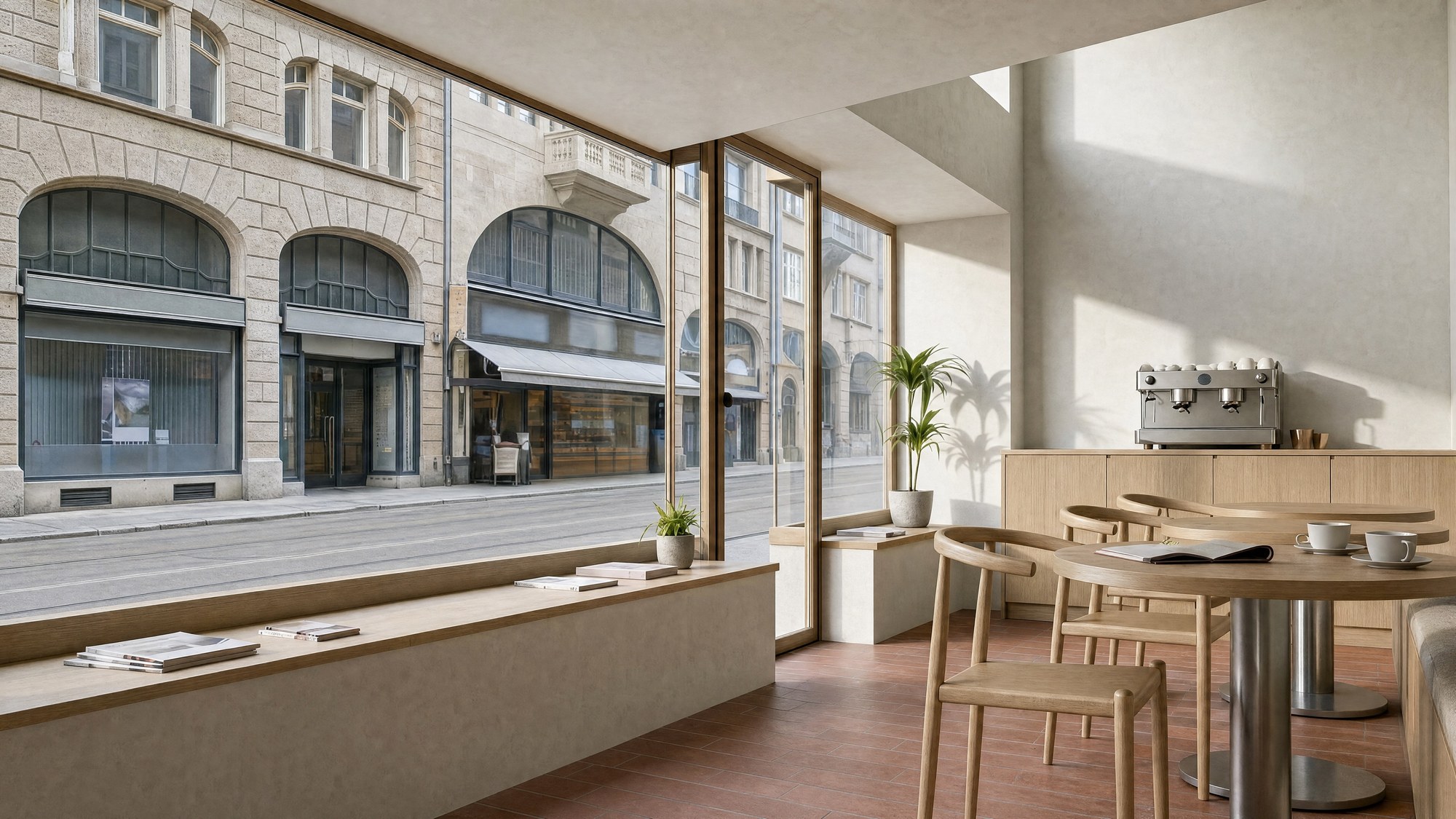 Kaffeebar im Erdgeschoss als Bild-Fallback für das Header-Video